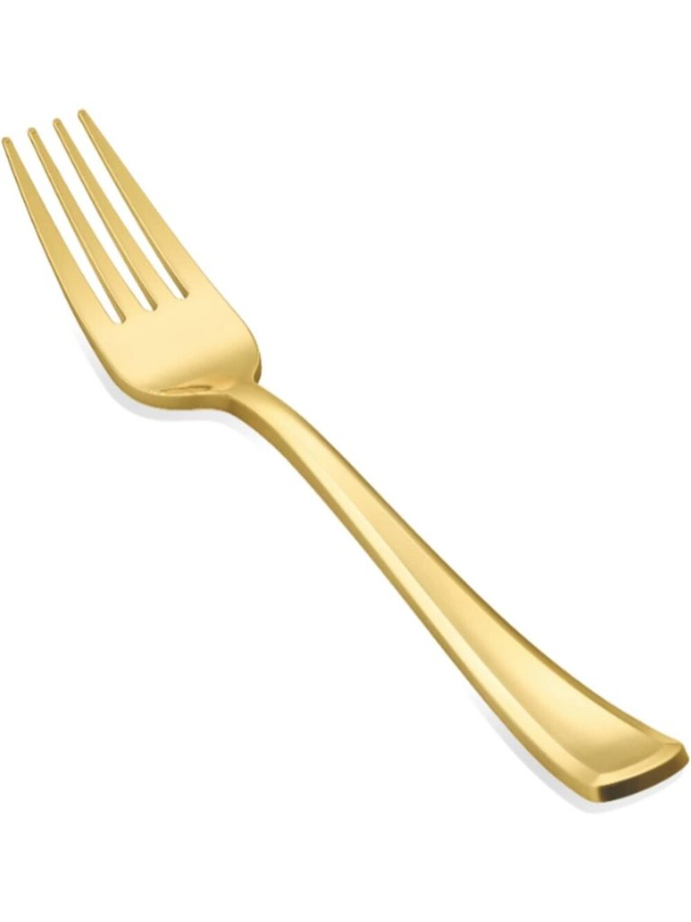 100PCS Heavy Duty Gold Disposable Plastic Forks - Elegant Party Tableware